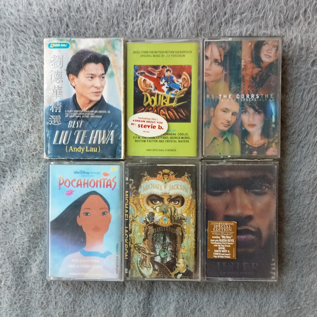 [USED ITEMS] Kaset Pita Original - Andy Lau - Michael Jackson - The Corrs - User - Soundtrack Double