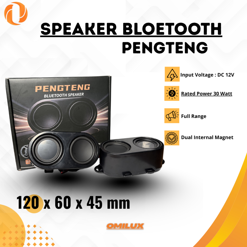 Speaker Motor Pengteng 120*60*45mm Speaker 4ohm 30 Watt 12 Volt