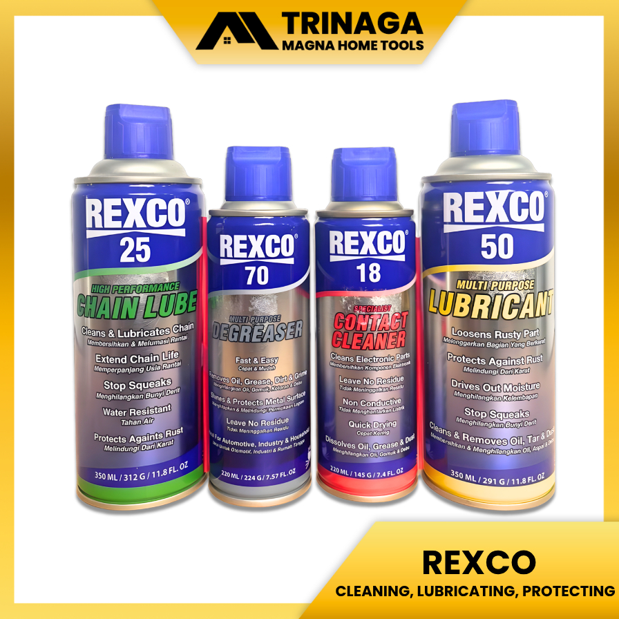 REXCO PELUMAS SERBAGUNA ANTI KARAT SEMPROT RANTAI BAUT | REXCO 18 | REXCO 25 | REXCO 50 | REXCO 70