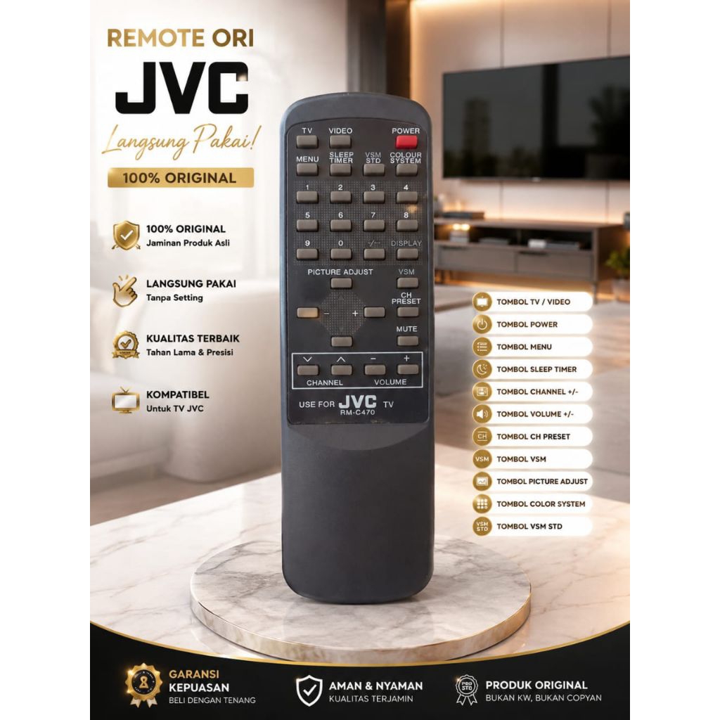 remote tv JVC langsung tanpa program