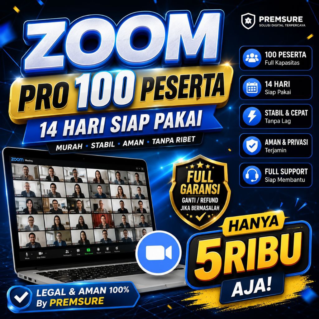Zoom Pro - Meeting 14 Hari 100 Peserta