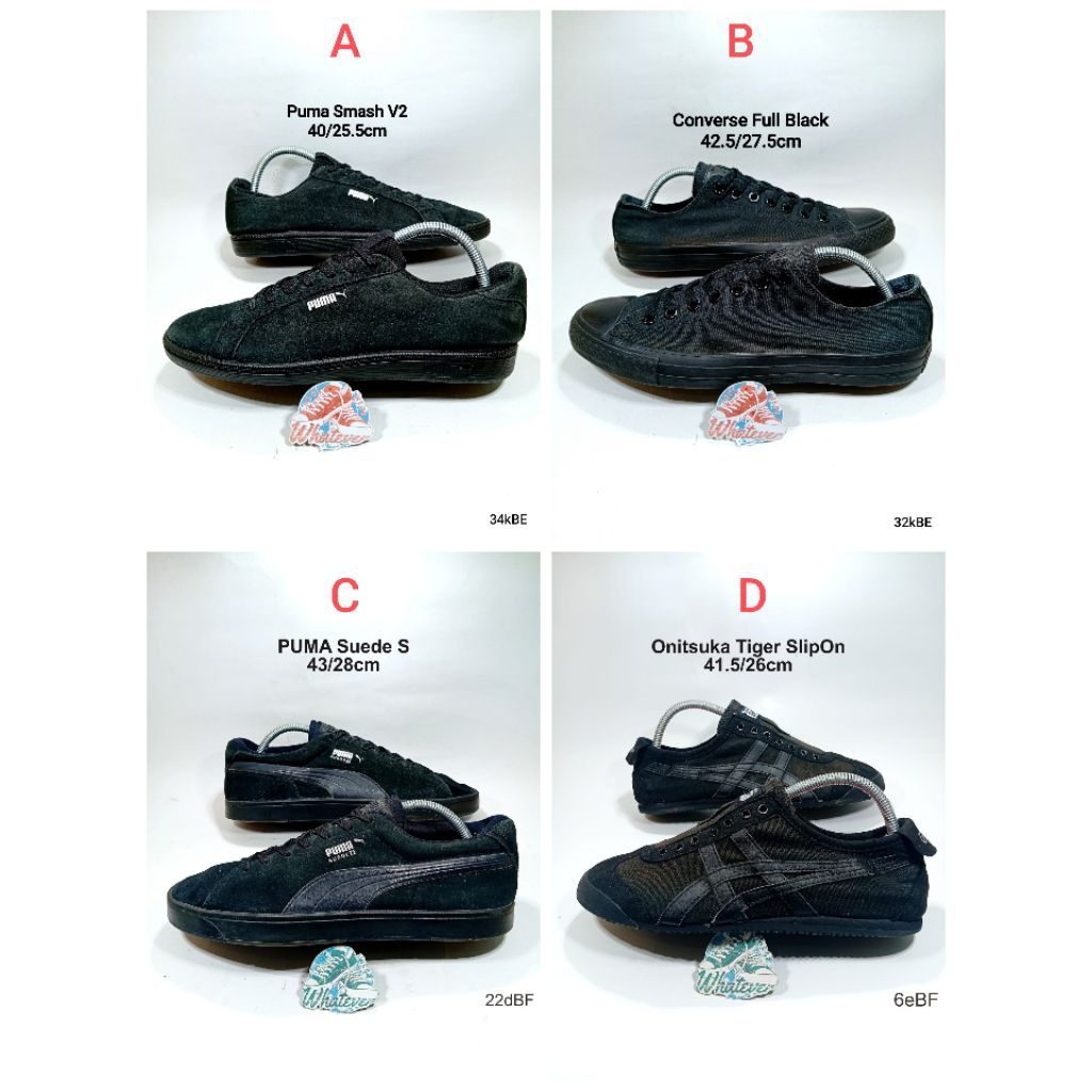 Sepatu second casual full black