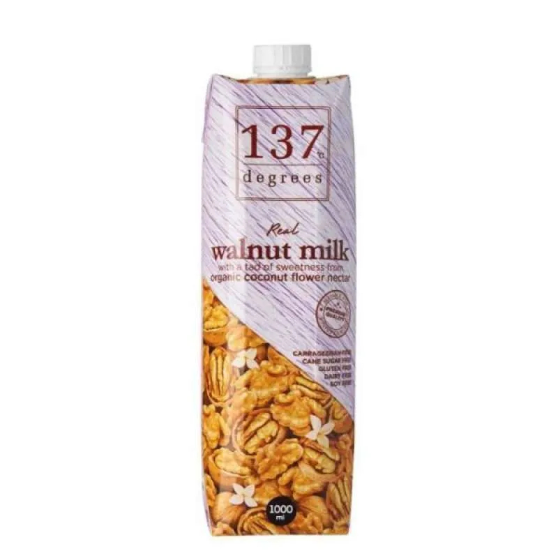 137 Degrees Walnut Milk Non Dairy Plant Based Milk Import 1L