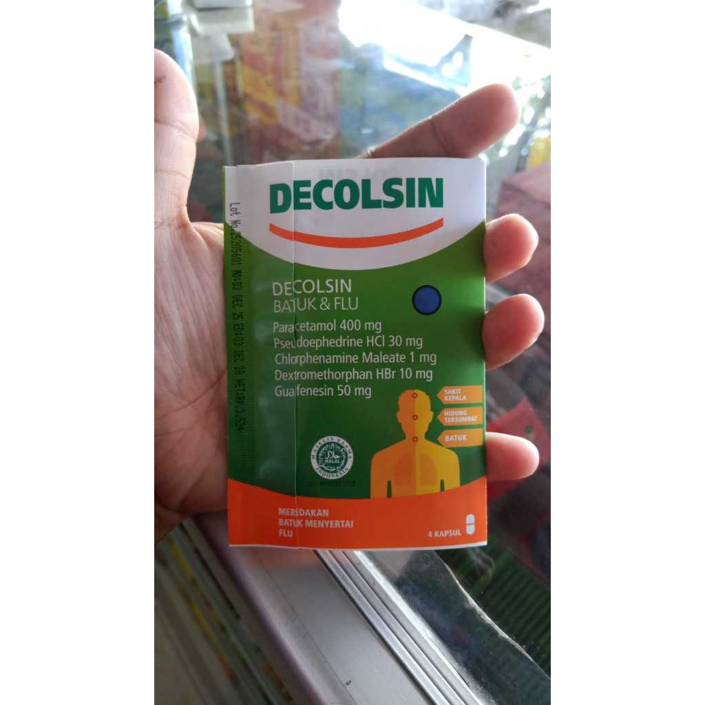 Decolsin 4 Kapsul - Obat Flu dan Demam dengan Paracetamol, Chlorpheniramine, Dextromethorphan