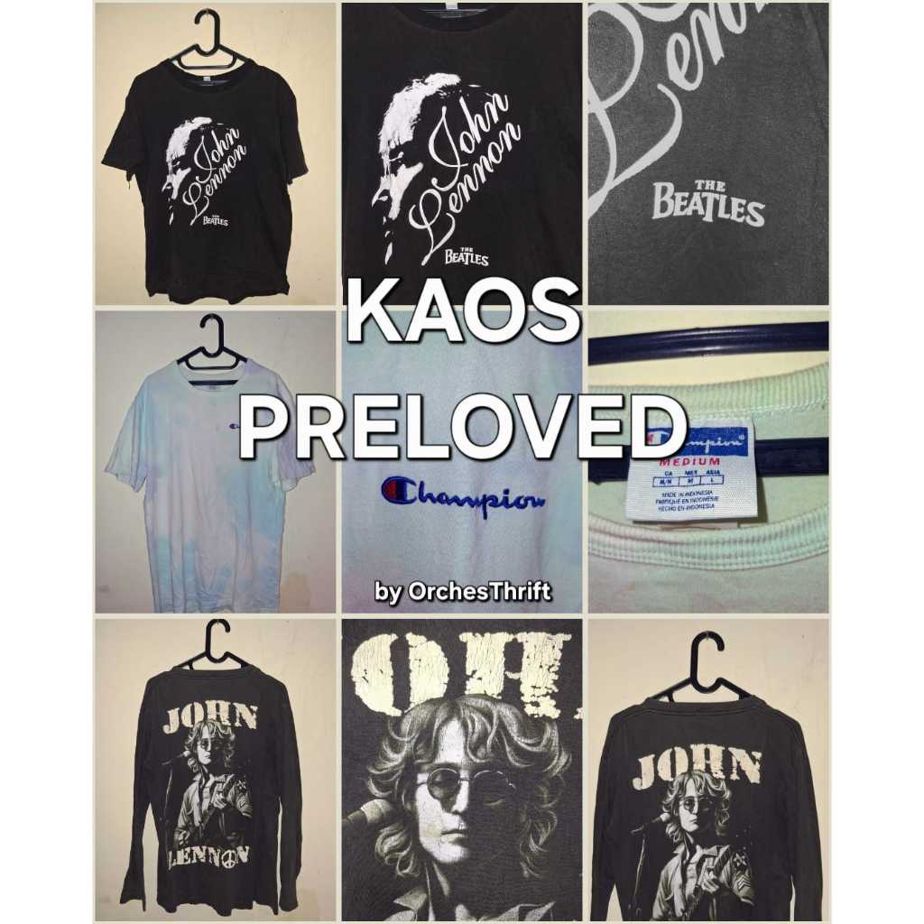 Preloved Baju Pria Murah 20k - 30k by OrchesThrift - The beatles Champion Nike