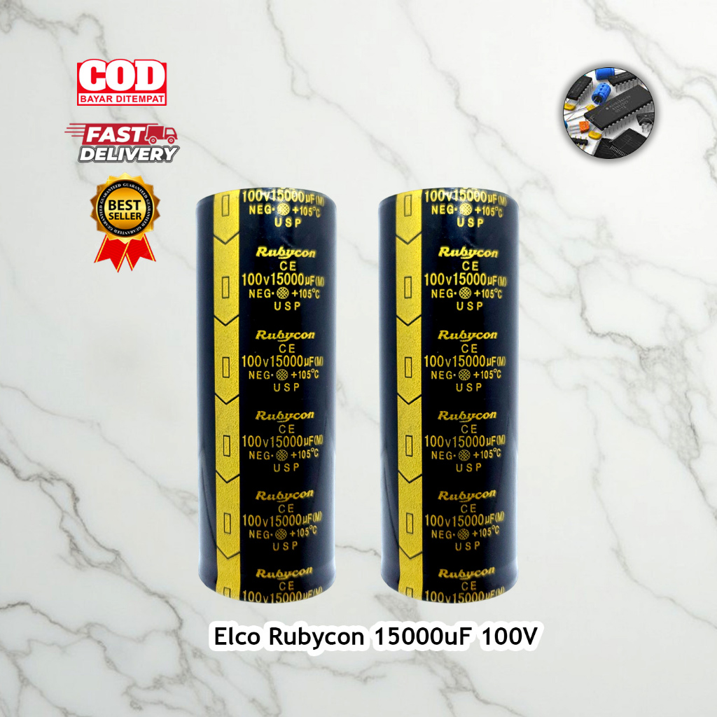 Elko Kapasitor 100v 15000uf Rubycon_elco capasitor 15000 uf 100 V Original