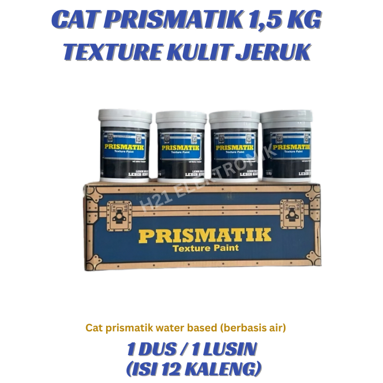 CAT PRISMATIK KULIT JERUK 1 LUSIN CAT DEKORATIF BOX AUDIO 12 KALENG HITAM ORI WATER BASED