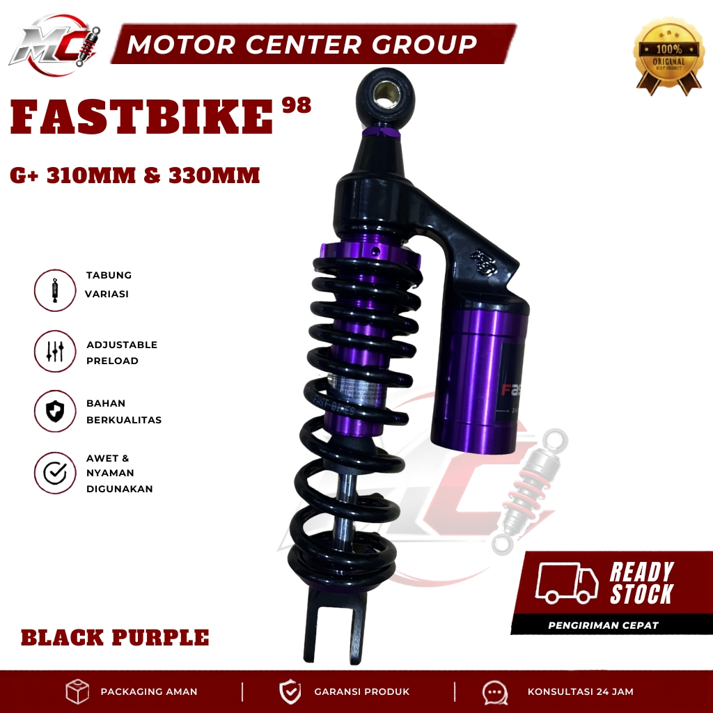 SHOCKBREAKER BELAKANG TABUNG ATAS FASTBIKES 98 ORIGINAL MURAH MATIC MODEL YSS GPLUS PENINGGI SHOCK V