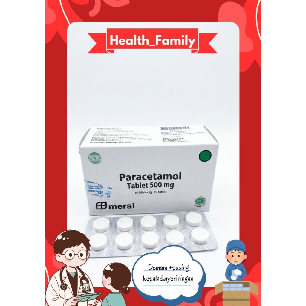 PARACETAMOL MERSI 500MG 1BOX ISI 10 STRIP