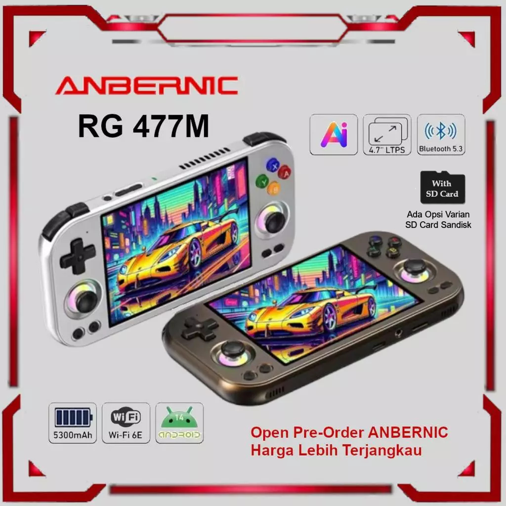 ANBERNIC RG477M Portable Handheld Retro Video Game Console Classic Game PS1 PS2 Android OS