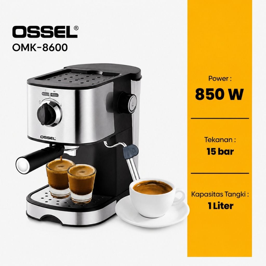 OSSEL Mesin Kopi Espresso OMK-8600 Mesin Esspresso New OSSEL