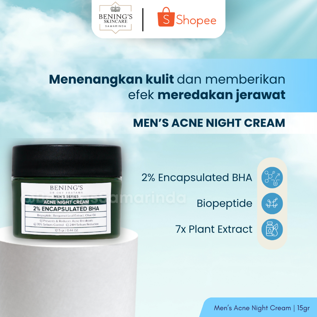 Bening's Acne Night Cream MEN - by Benings Clinic