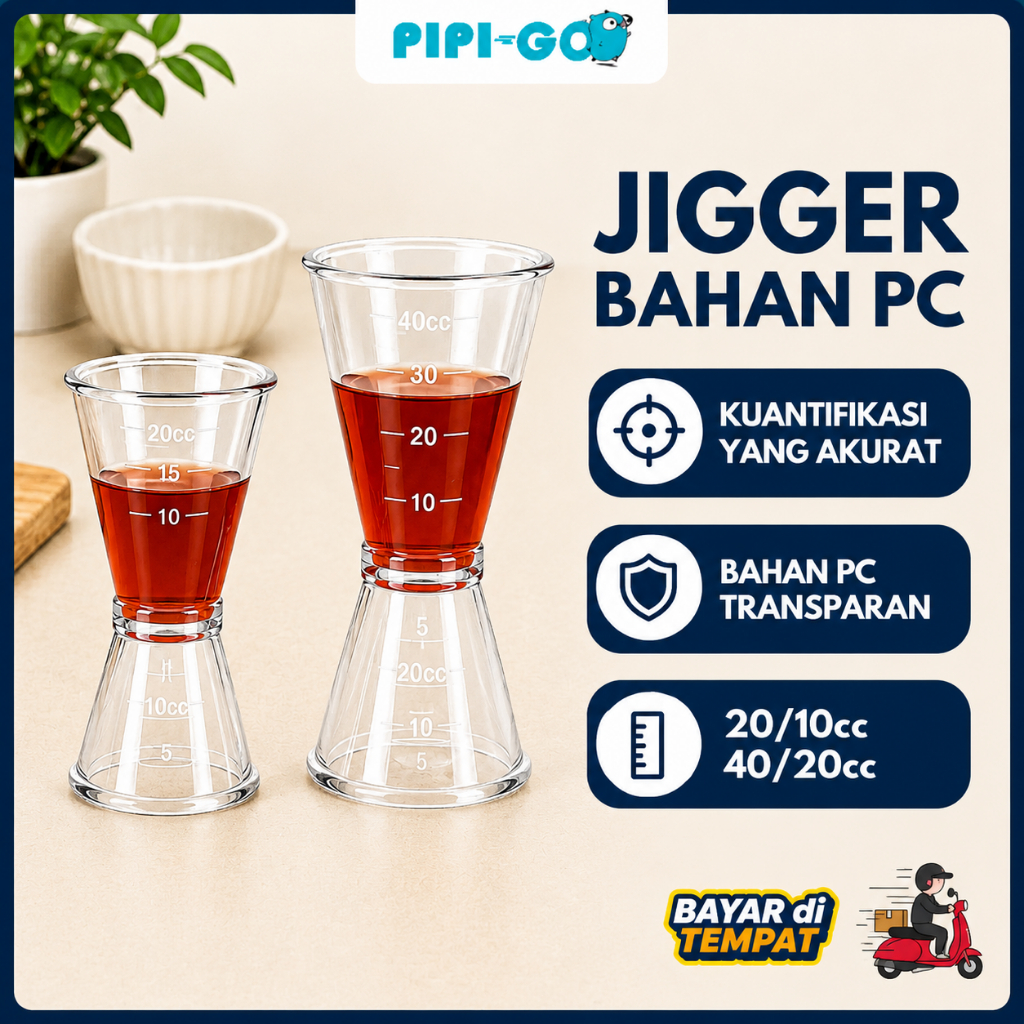 PPG - Jigger Acrylic Plastik | Jigger Plastik 10/20ml 20/40ml | Jigger Plastik Bening Akrilik