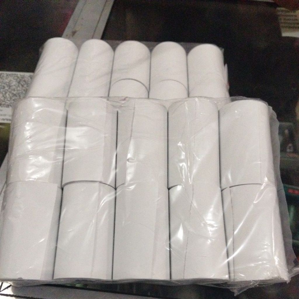 Kertas Struk Thermal 57x30mm Coreless Tanpa Logo untuk Printer Kasir