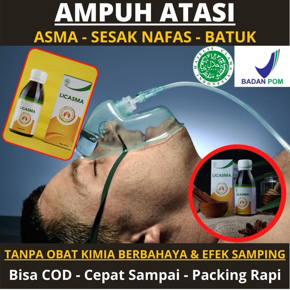 Madu Licasma Original - Obat Sesak Napas Herbal Asma & Pelancar Pernapasan BPOM