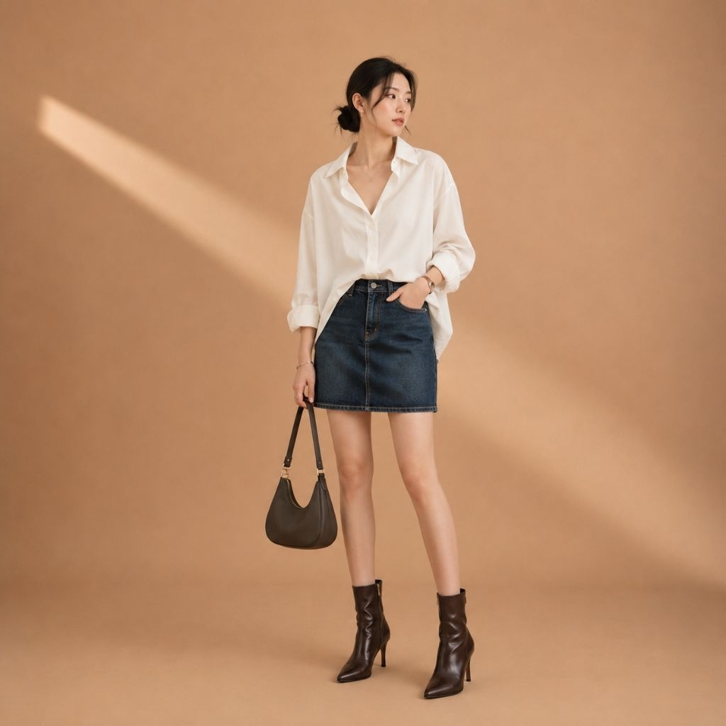 PRELOVED ROK JEANS MINI SKIRT DENIM KEREN