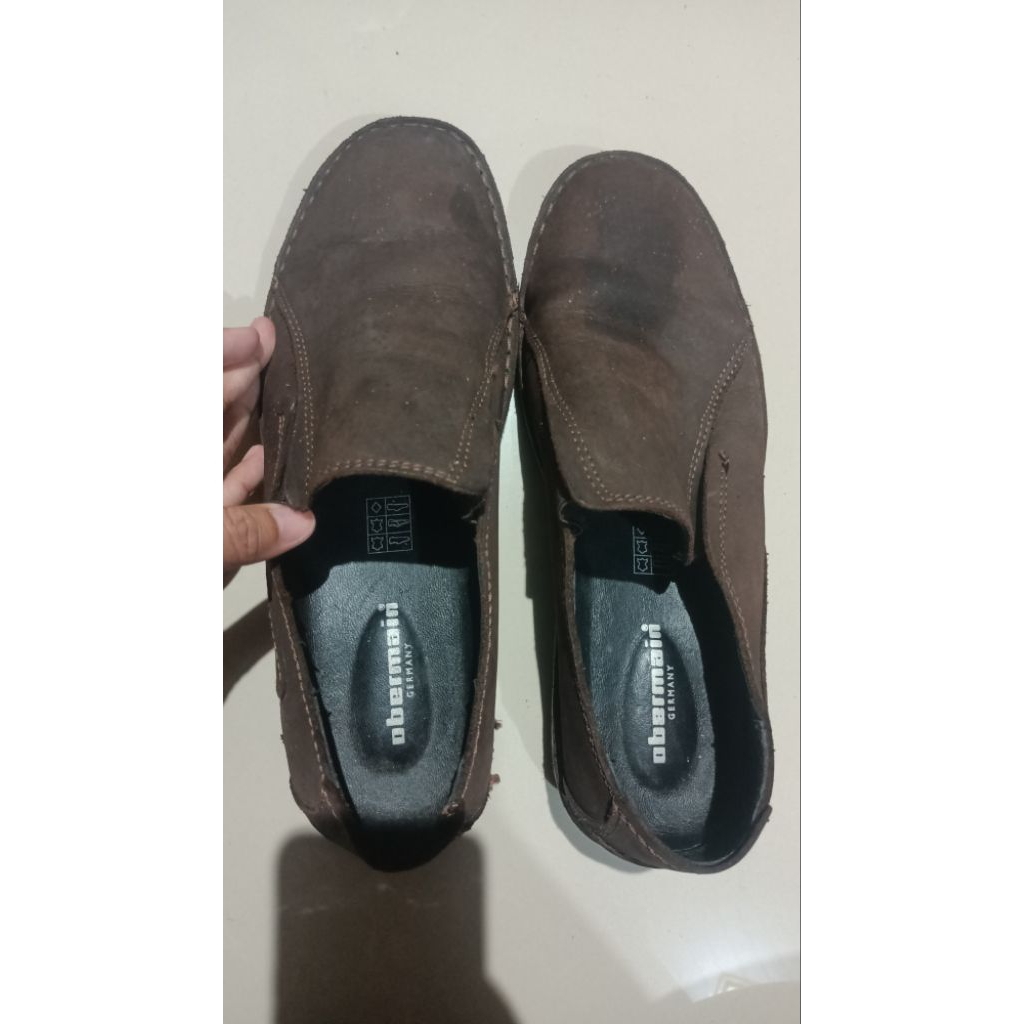 Preloved sepatu pria slip-on Obermain Germany