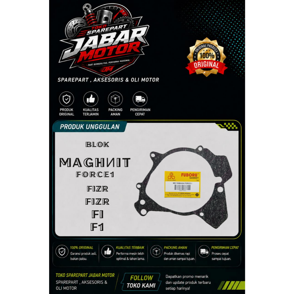 PAKING MAGNIT FORCE 1 F1ZR FIZ R GASKET PERPAK MAGNET RENGKES KIRI FUBORU