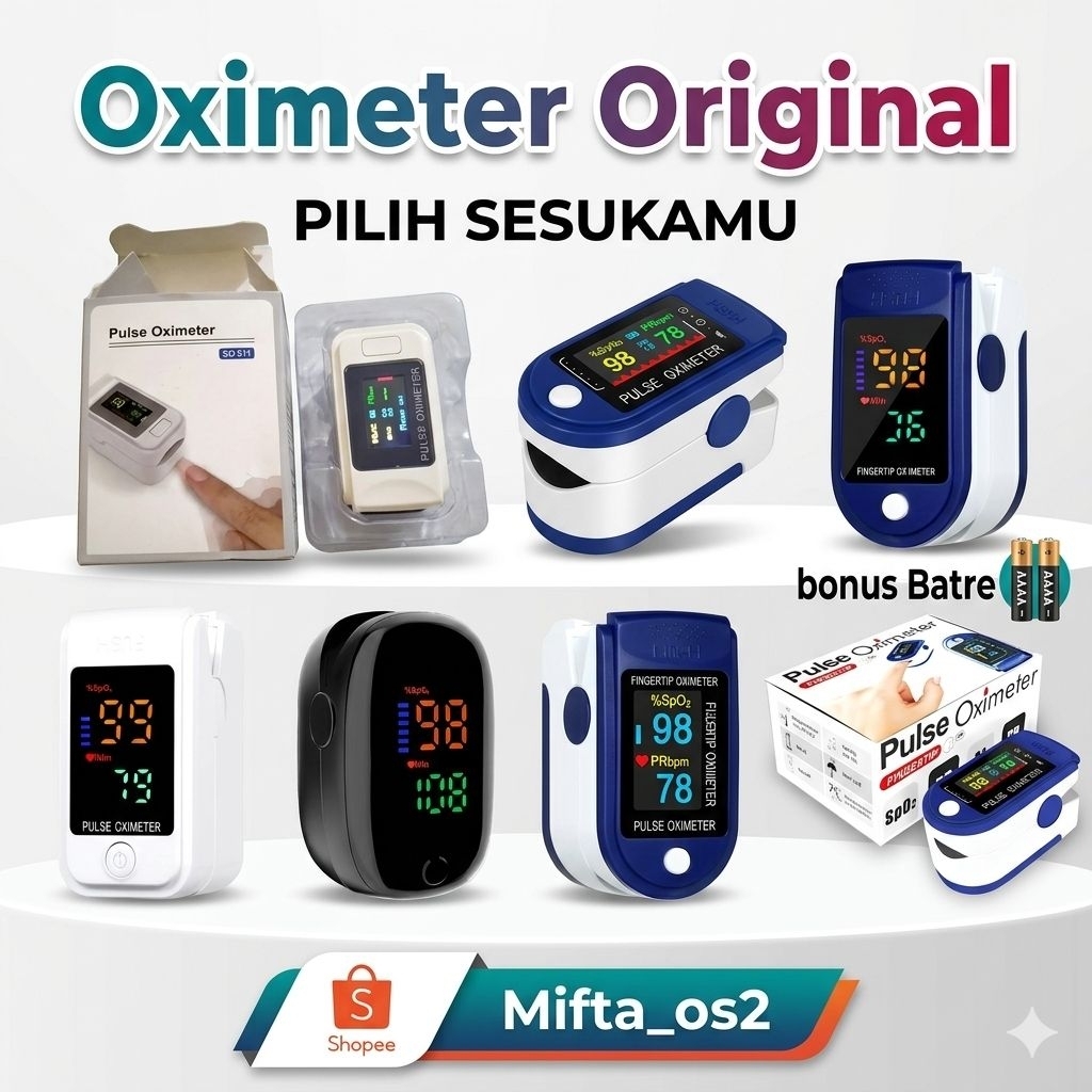 BUNDLING Oximeter saturasi oksigen - oxymeter Pulse fingertip Spo2 - oksimeter SO911 YOBEKAN LK88 Ta