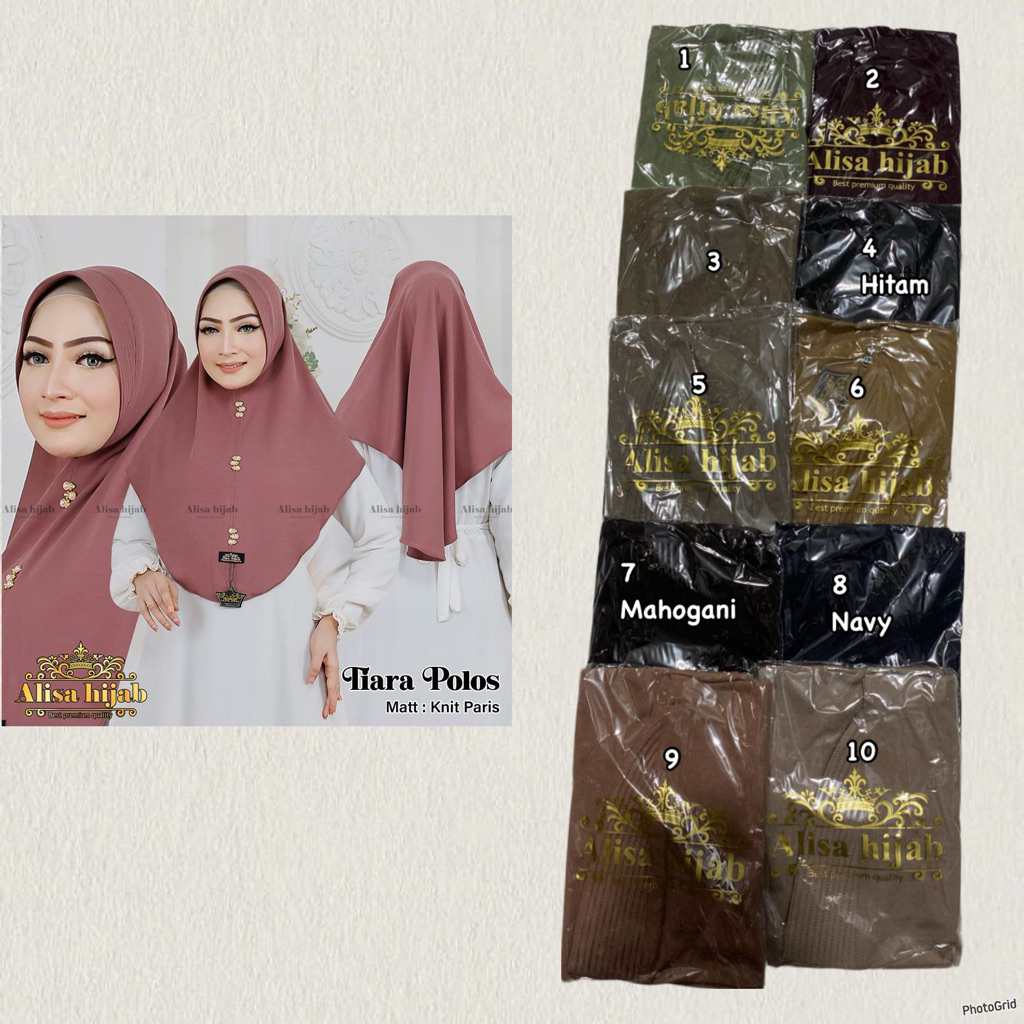 Alisa tiara polos/alisa tiara pet/alisa tiara hijab daily/hijab kenit