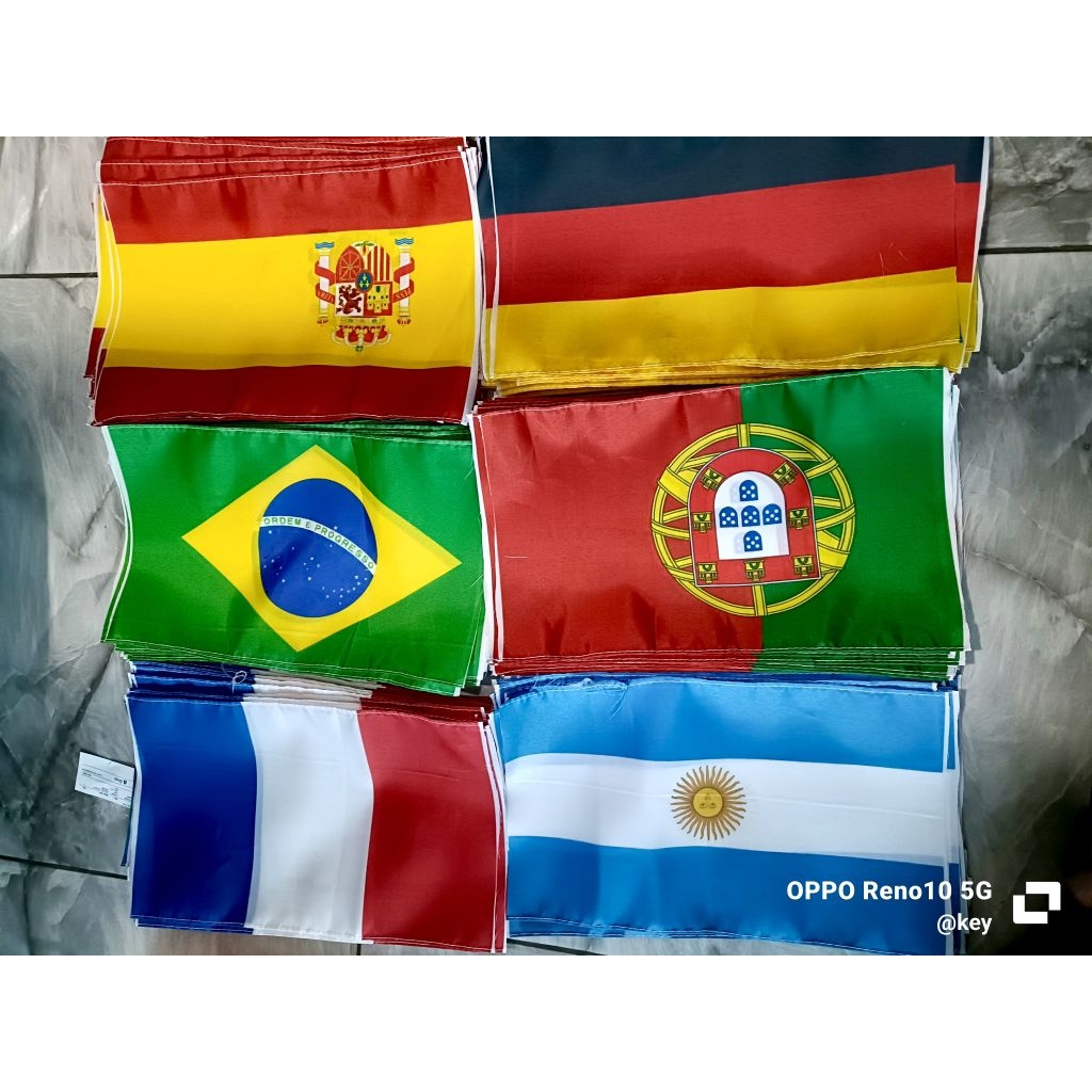 20PCS BENDERA PIALA DUNIA 2026 FULL PRINT GLOSIR BENDERA PIALA DUNIA PAKET USAHA BENDERA MOTOR PIALA