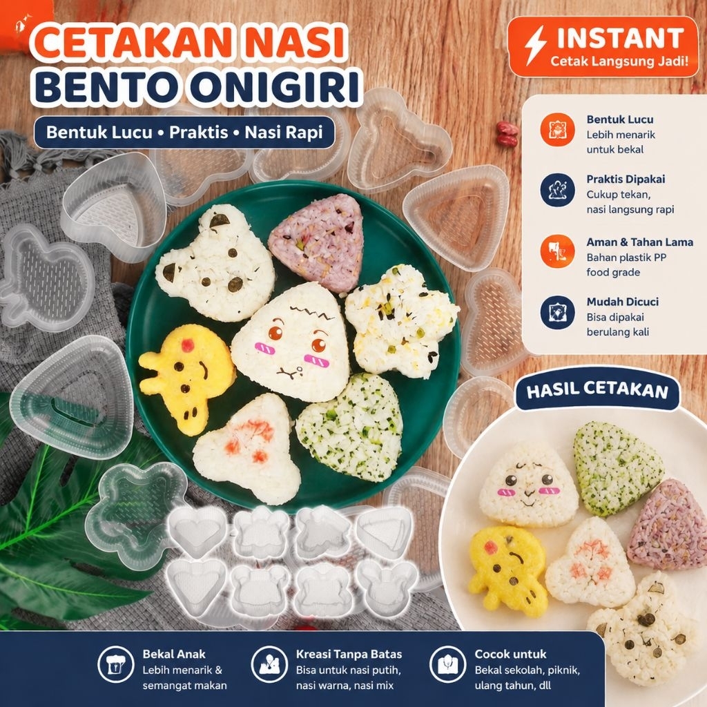 cetakan nasi bento onigiri cetakan onigiri nasi cetakan bento karakter cetakan bento nasi