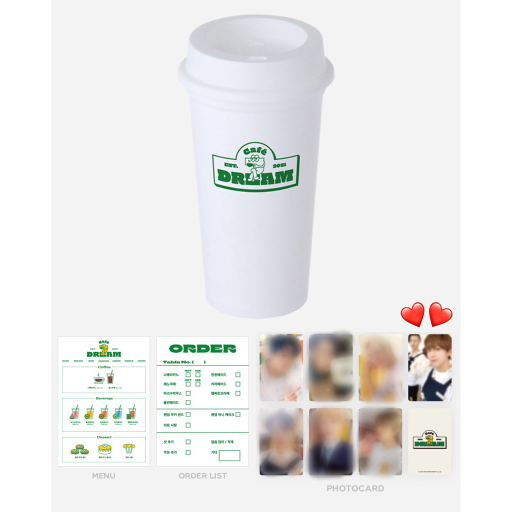 [READY/BACA DESKRIPSI] official merchandise tumblr cafe 7dream fullset with pc photocard haechan ver