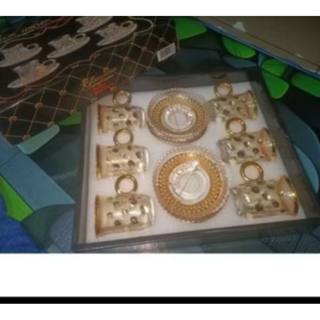 Gelas Hias isi 6set