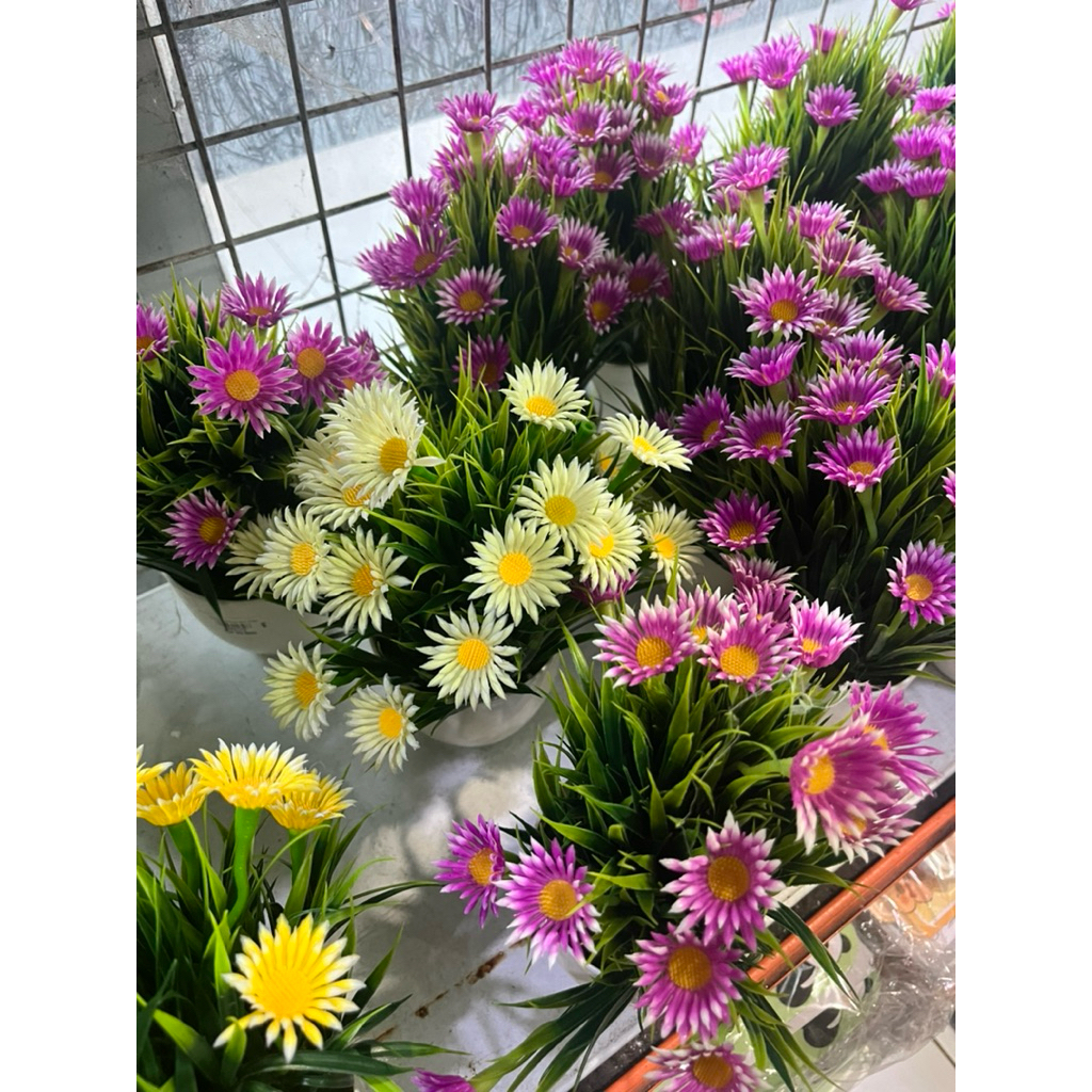 IKEBANA - BUNGA HIAS KRISAN PLASTIK BUNGA ARTIFICIAL BESAR
