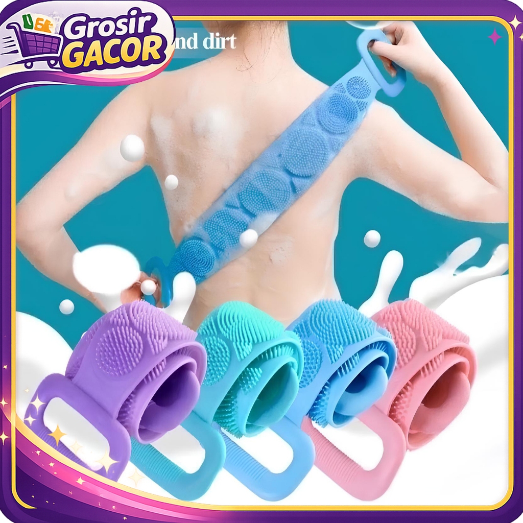 GROSIR Sikat Punggung Silikon Sikat Mandi Badan Alat Gosok Punggung Silicone Body Brush Pembersih Ku