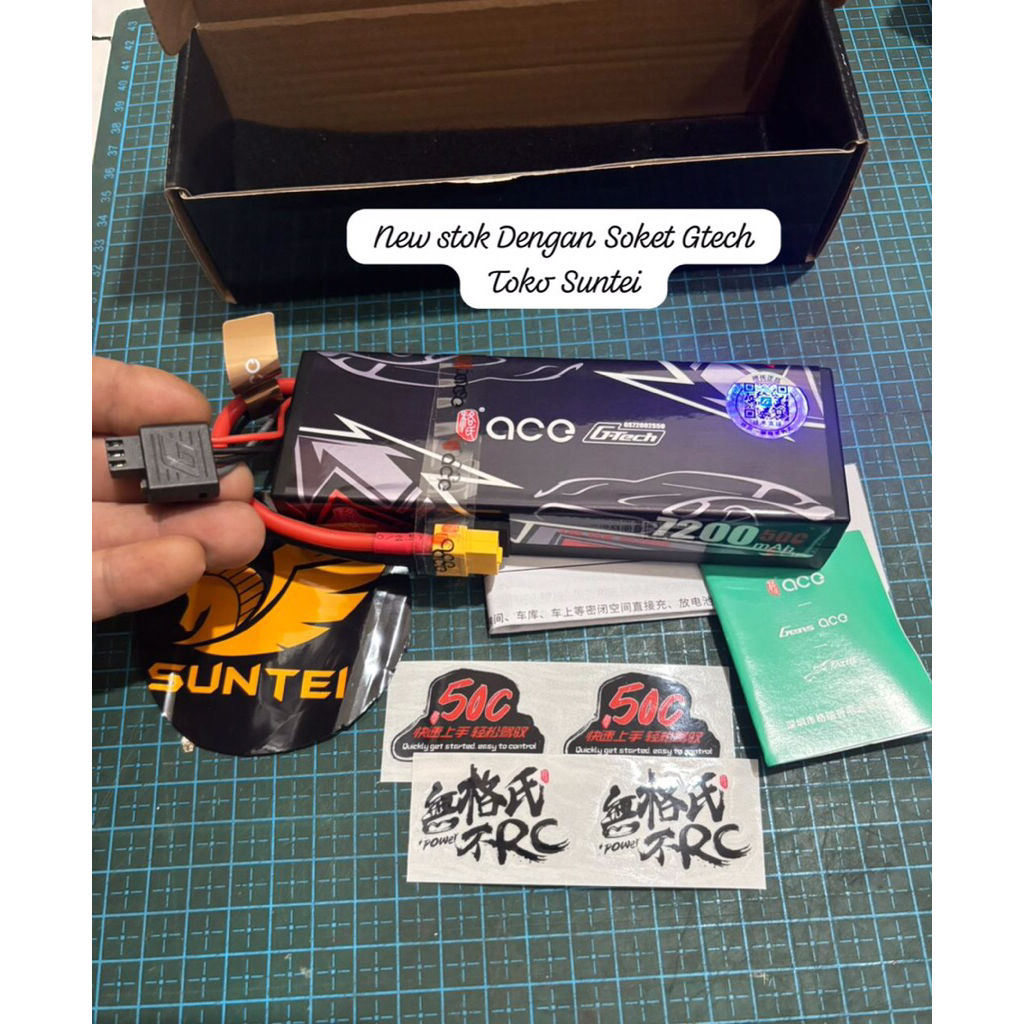 Gens Ace Tattu Hardcase 7.4V 50C 2S 7200mAh Lipo Battery Pack with XT60 Plug