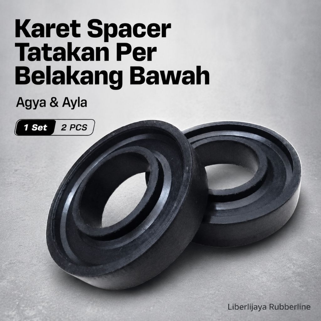 Karet Spacer Tatakan Per Belakang Bawah - Agya Ayla - Set 2 PCS