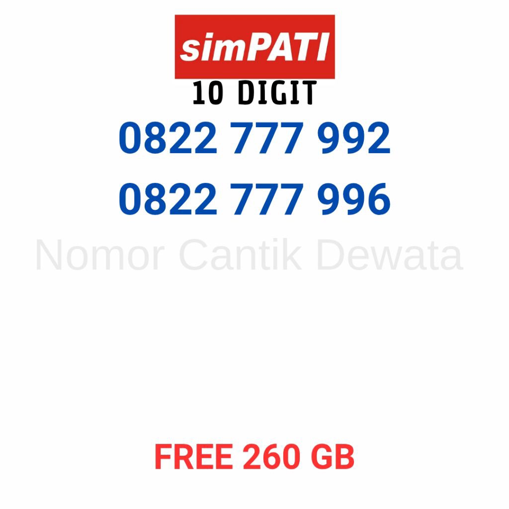 Nomor Cantik Telkomsel Nomor Cantik Simpati Nomer Cantik 10 Digit Seri 777 99x