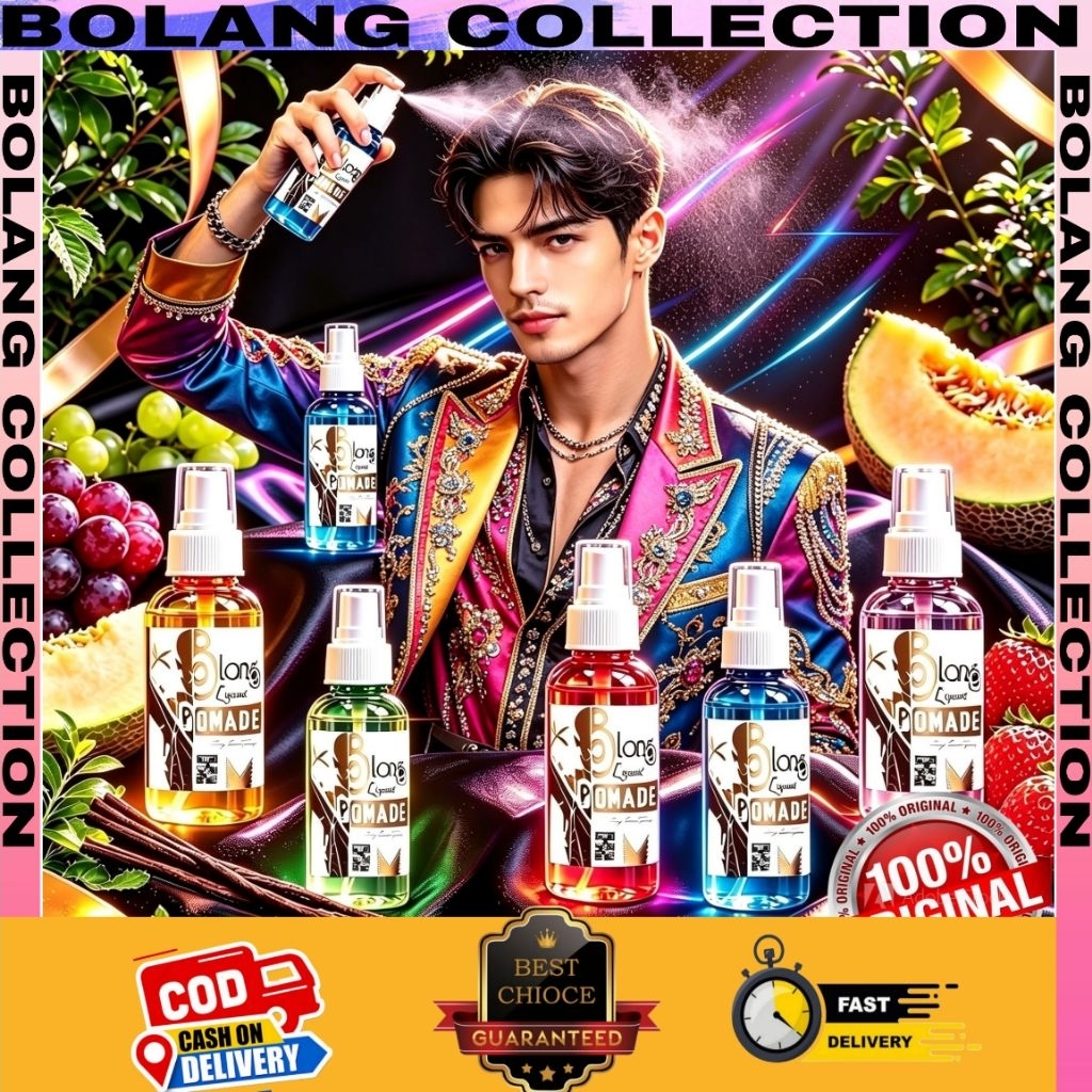 Pomade Spray Premium – Rambut Klimis Natural Anti Kaku Pomade Cair Spray 60gr – Praktis dan Mudah Di