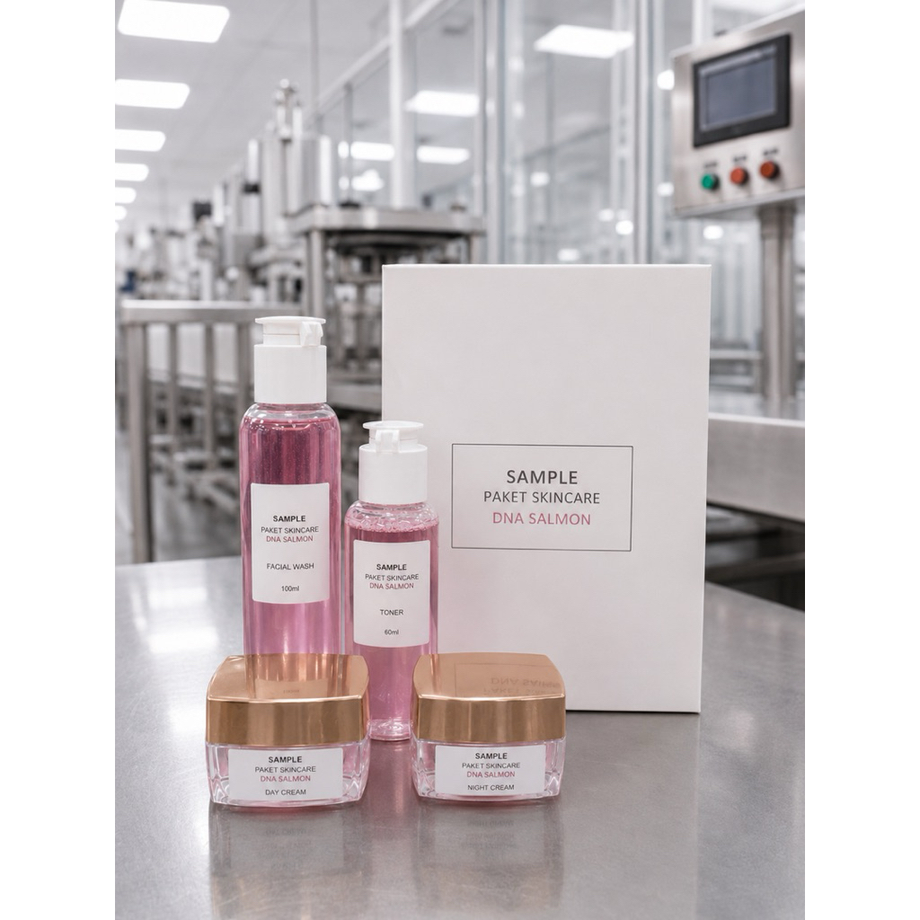 SAMPEL PAKET SKINCARE  DNA SALMON PREMIUM | MAKLON MURAH | MAKLOK MOQ RENDAH | SKINCARE TERBAIK