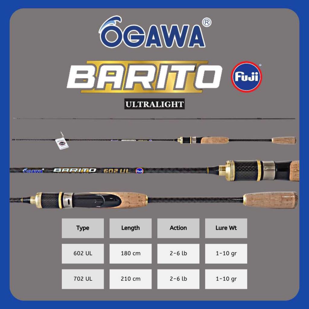 JORAN casting OGAWA BARITO 602 UL 180 cm - FUJI