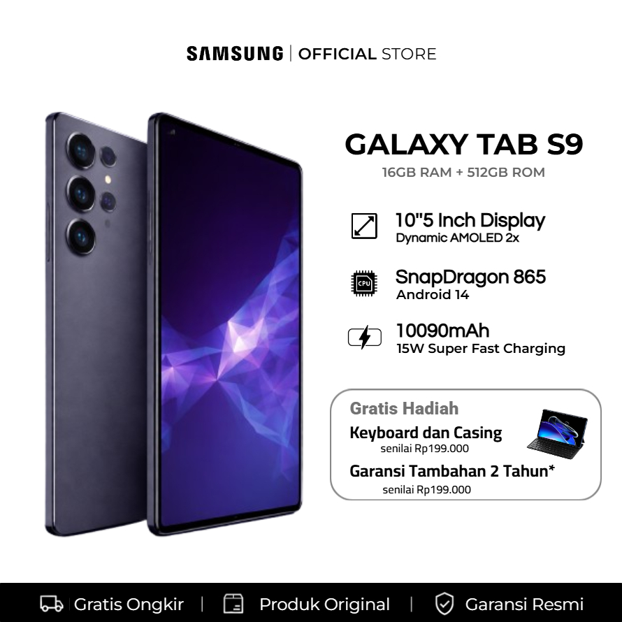 Samsung Galaxy S9 Tab 11 Inch 2026 | 5G/4G LTE | 16GB RAM 512GB ROM | Dual SIM | Android Tablet