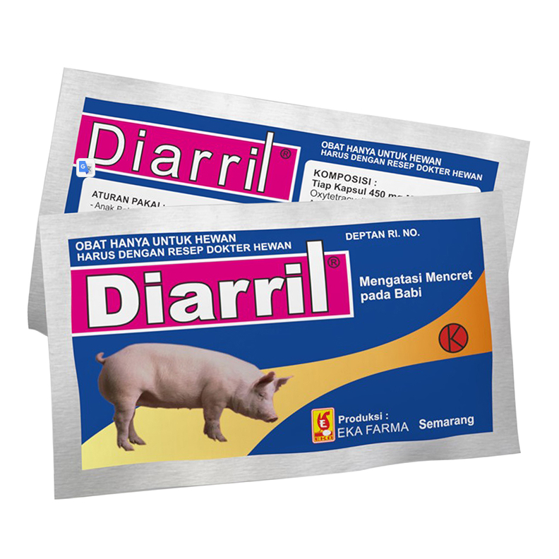 Diaril Diarril Babi 1 Sachet 10 Kapsul Obat Mencret Babi Mengobati Babi Diare