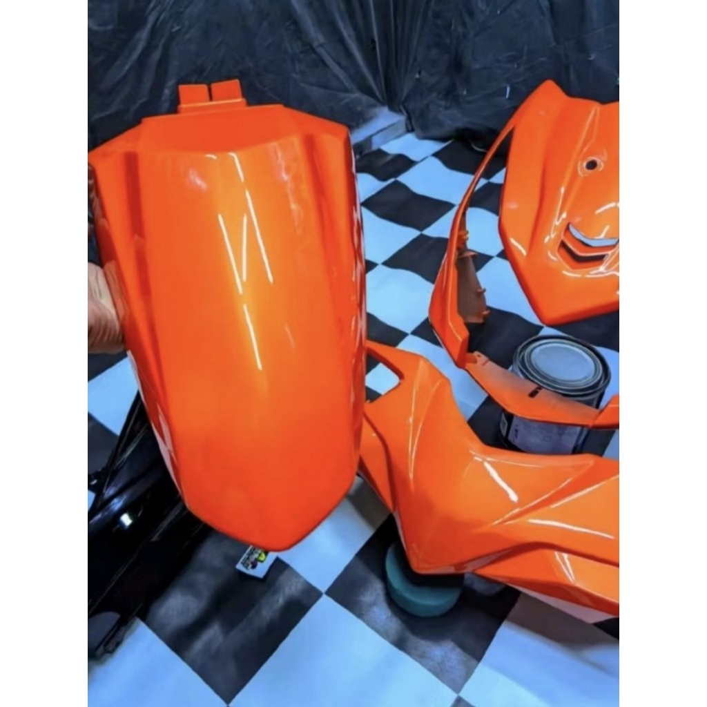 CAT PU SUNKIST ORANGE KUALITAS PREMIUM CAT MOTOR CAT MOBIL