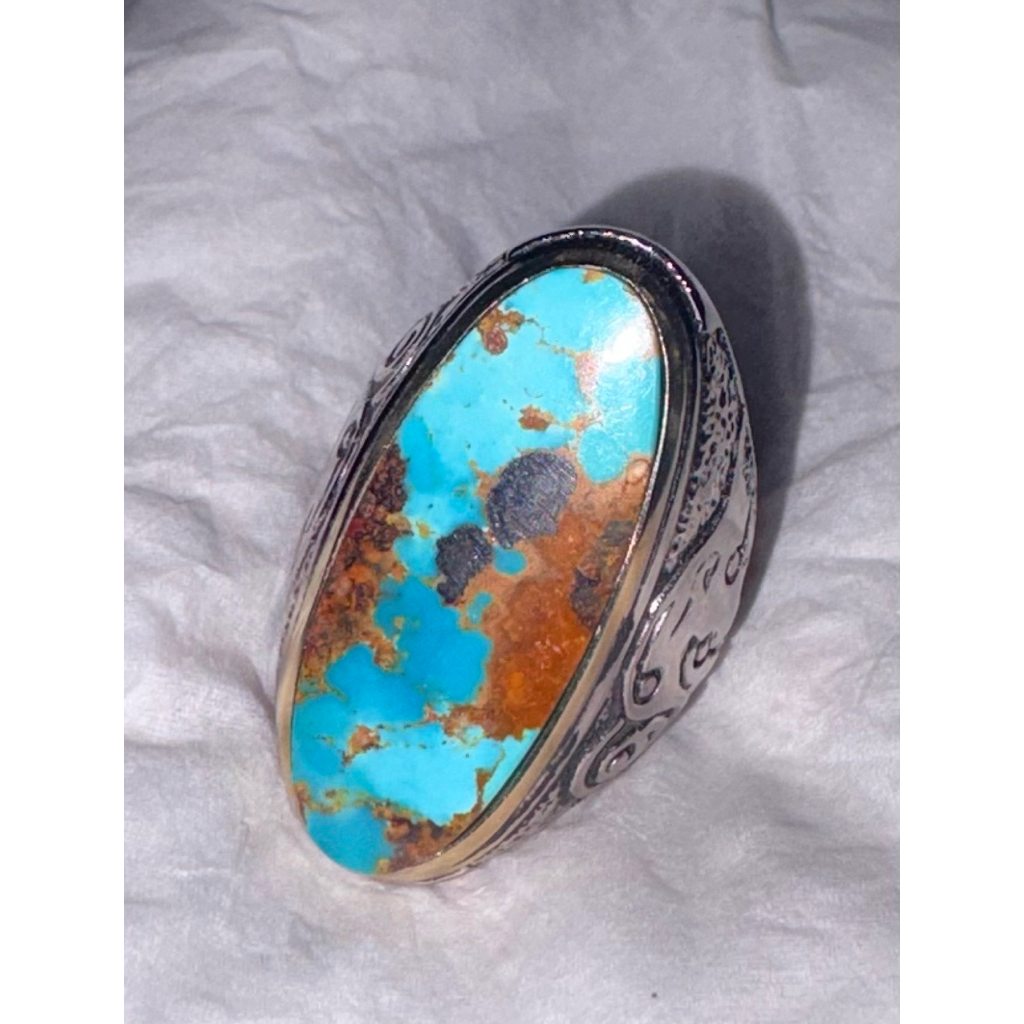batu pirus persia biru fancy gradasi motif langka
