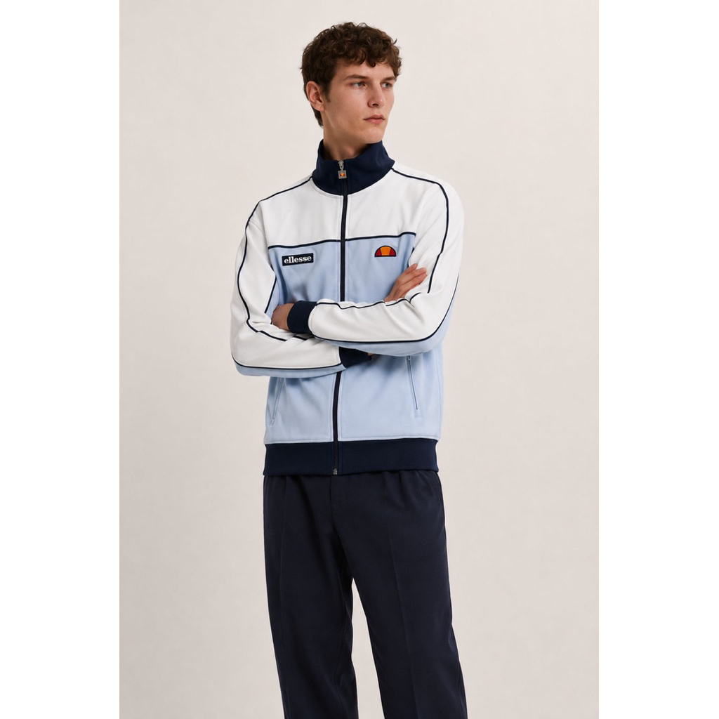 Ellesse Libros Tracktop Jacket In White / Blue