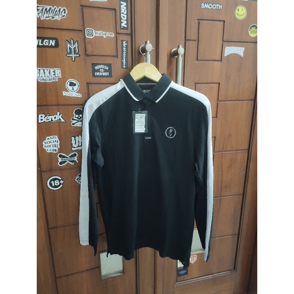 Kaos Polo Cressida UK L Lengan Panjang ,2 Motif || 100%Original