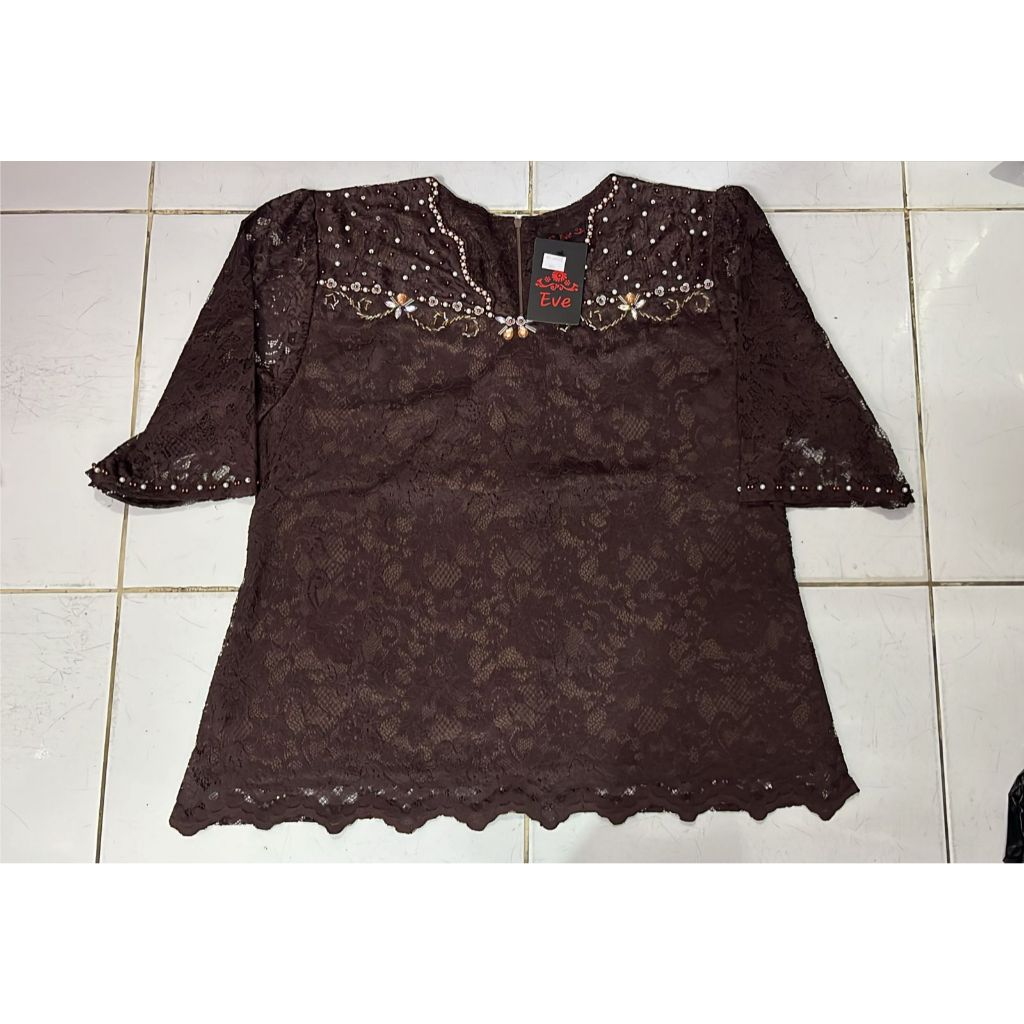 Atasan brokat semi prancis premium