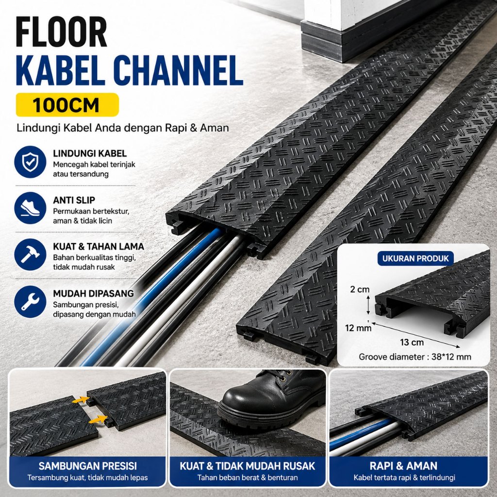 Kabel Duct Lantai 100cm Kabel Duct Lantai Floor Cable Duct Kabel Ducting Lantai