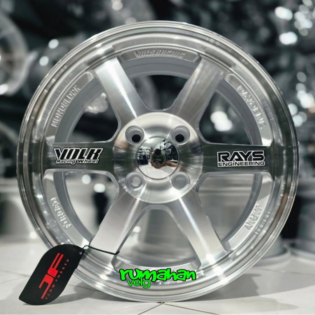 velg TE37 FLOW FORMING r15 lebar 6,5 pcd 4x100 ET 42 mobil ring 15 pnp mobil agya ayla swift fronx b