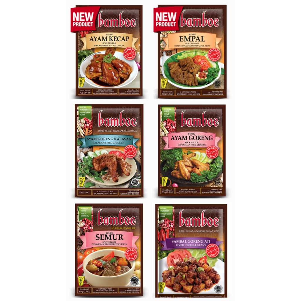Bamboe Bumbu Masak Variant | Ayam Kecap/ Empal/ ayam goreng kalasan/ Semur/ Ayam Goreng/ Sambal gore