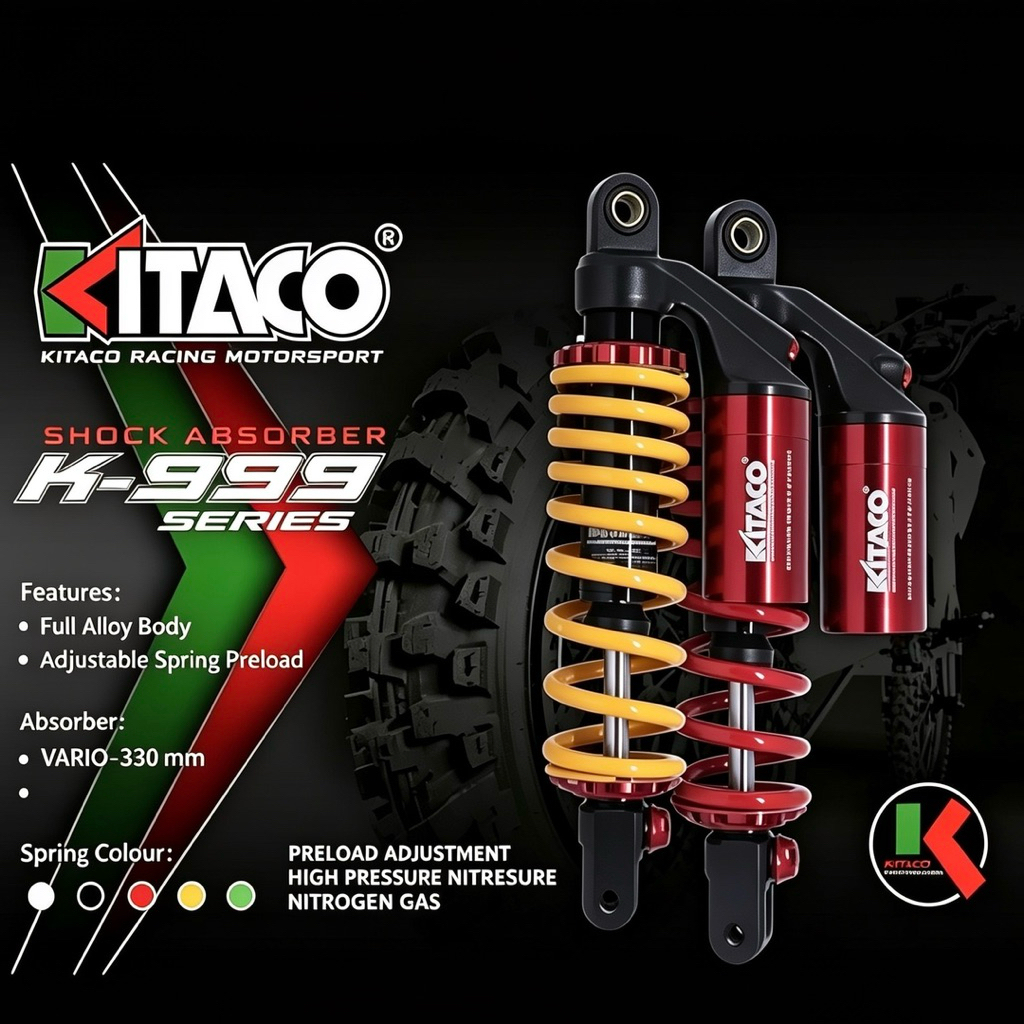 Shock Kitaco K-999 Series Tabung Nitrogen Vario 330mm – Full Alloy