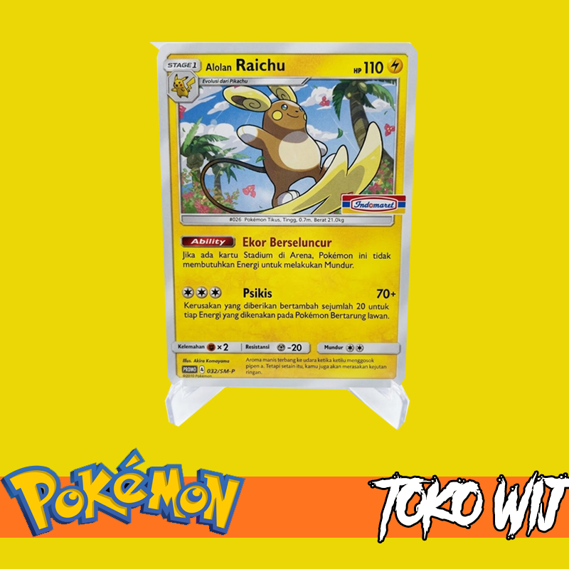 Kartu Pokemon Original Asli - Alolan Raichu Indomaret - Card TCG Bahasa Indonesia Murah