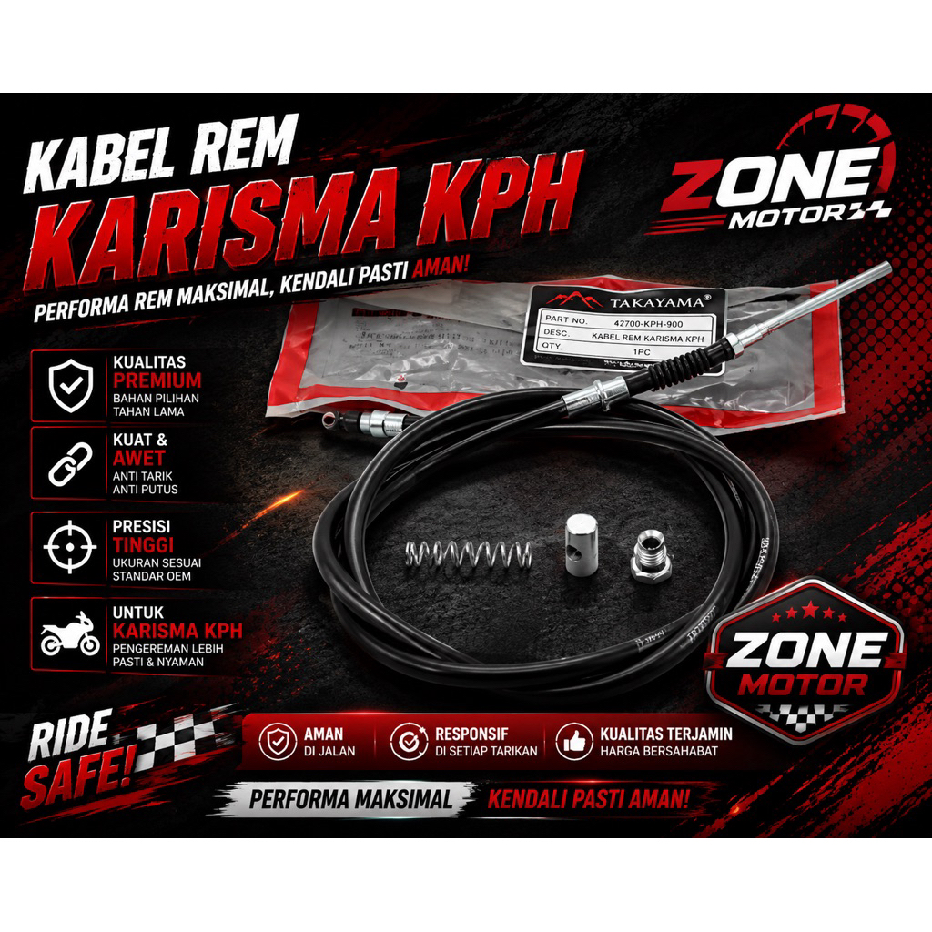 Takayama KABEL REM DEPAN tipe motor KARISMA