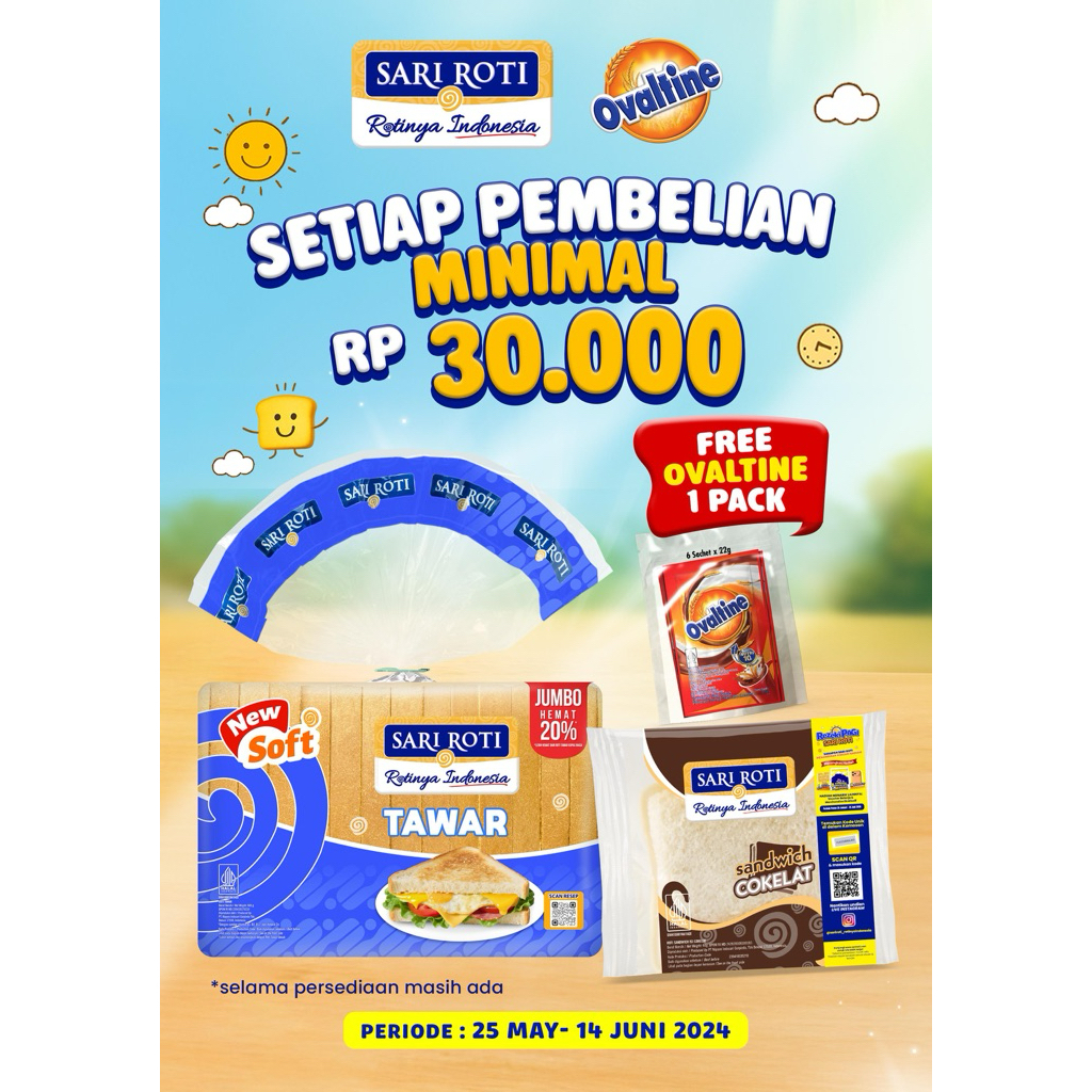 PAKET SARI ROTI X OVALTINE